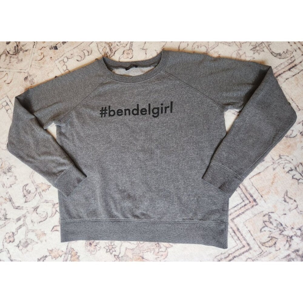 Henri Bendel Women's OS Grey Crewneck #bendelgirl Sweatshirt